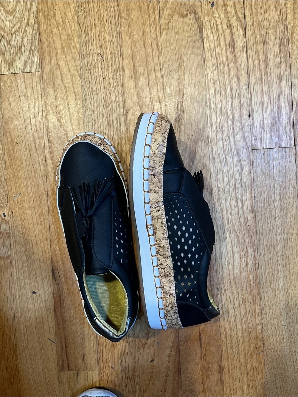 Women’s Black Slip-On Tassel Sneakers